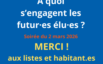 Soirée « A quoi s’engagent nos futur·es élu·es ? » du 2 mars 2026. Le compte-rendu !