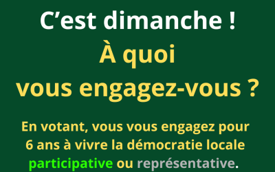 Démocratie participative – pour faire votre choix avant le vote ?