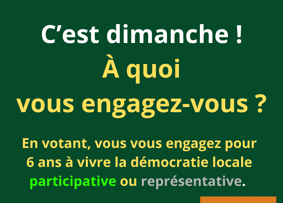 Démocratie participative – pour faire votre choix avant le vote ?